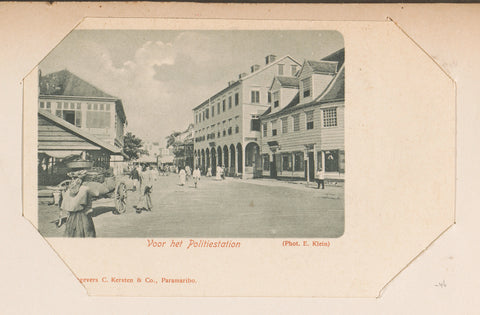 Police station in Paramaribo, Eugen Klein, 1900 - 1910 Canvas Print