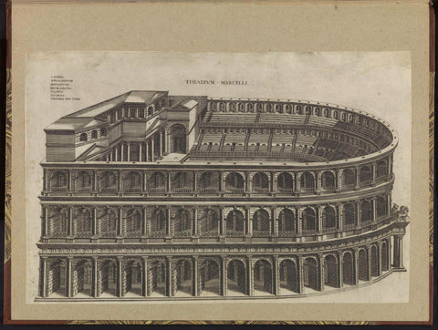 Theater van Marcellus te Rome, Ambrogio Brambilla (attributed to), 1550 Canvas Print