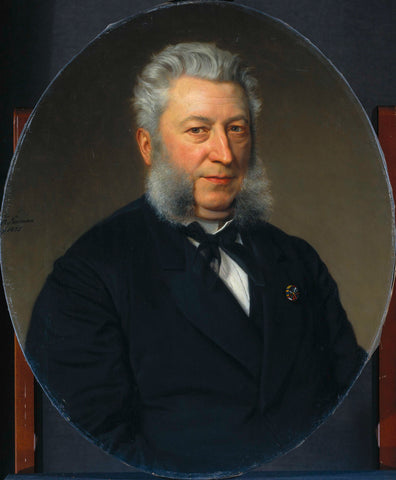 Jan Jacob Lodewijk ten Kate (1818-89). Poet, Johan Heinrich Neuman, 1875 Canvas Print