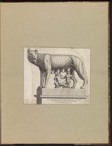 Wolvin met Romulus en Remus, Nicolas Beatrizet (attributed to), 1552 Canvas Print