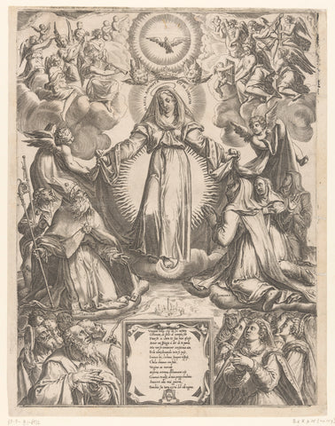 Ascension and Coronation of Mary, anonymous, Aliprando Caprioli (possibly), c. 1565 - c. 1600 Canvas Print