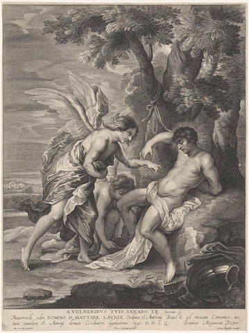 H. Sebastiaan, Pieter van Schuppen, 1640 - 1670 Canvas Print