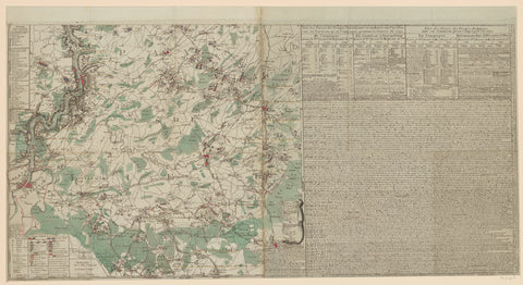 Map of the battlefield in the province of Namur, 1790, Jean-Baptiste De Bouge, 1790 Canvas Print