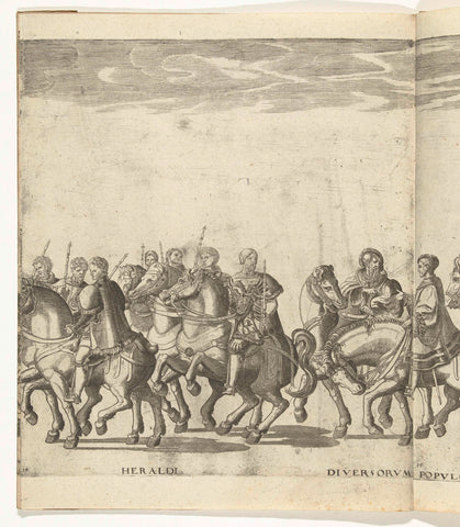 Heralds, plate 14, Nicolaas Hogenberg, 1620 - 1699 Canvas Print