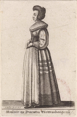 Mulier ex Ducatu Wirtembergensi, Wenceslaus Hollar, 1644 Canvas Print