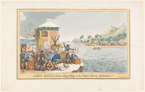 Spotprent over de slavernijkwestie, 1826, Robert Isaac Cruikshank, 1826 Canvas Print