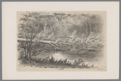 Blown tree, after storm of 28 May 1860, Hendrik Wilhelmus Last, 1860 Canvas Print