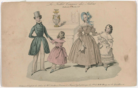 Le Follet Courrier des Salons, 1837, No. 583: Costumes d'enfants (...), anonymous, 1837 Canvas Print