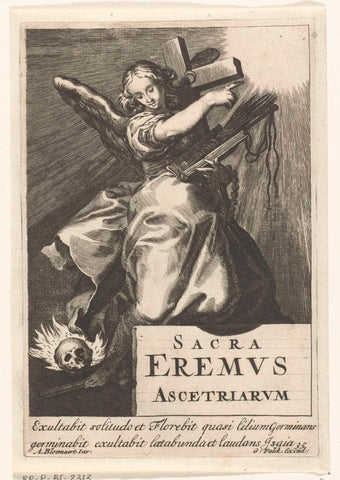 Angel with attributes of hermit, Boëtius Adamsz. Bolswert, 1590 - 1662 Canvas Print