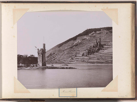 View of the Mouse Tower and Ehrenfels Castle, anonymous, c. 1890 - c. 1920 Canvas Print