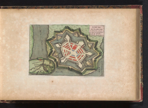 Map of the fort Dünamünde near Riga, anonymous, 1735 Canvas Print