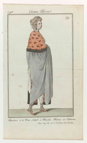 Journal des Dames et des Modes, Costume Parisien, 4 March 1798, (9) : Chevelure à la Titus (...), anonymous, 1798 Canvas Print