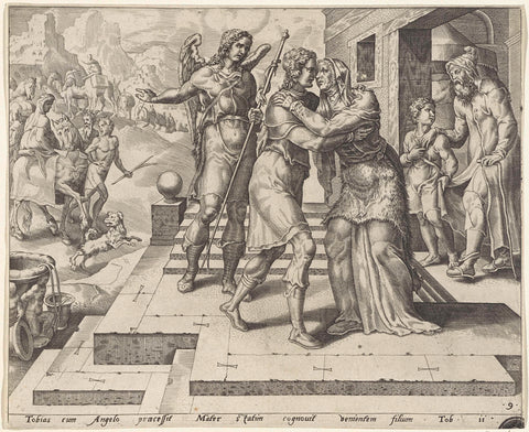 Return of Tobias, anonymous, 1556 - 1633 Canvas Print