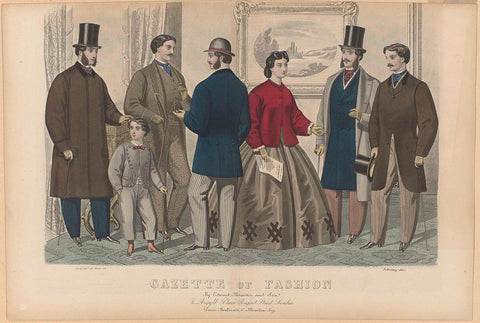 Gazette of Fashion, February 1865, anonymous, 1865 Canvas Print