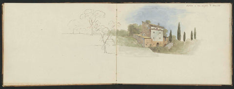 Country house near Orvieto, Abraham Teerlink, c. 1808 - c. 1857 Canvas Print