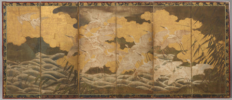 Six-piece screen, anonymous, 1600 - 1650 Canvas Print