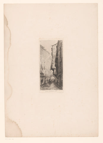 Straatzicht in Barcelona, Maxime François Antoine Lalanne, 1863 Canvas Print