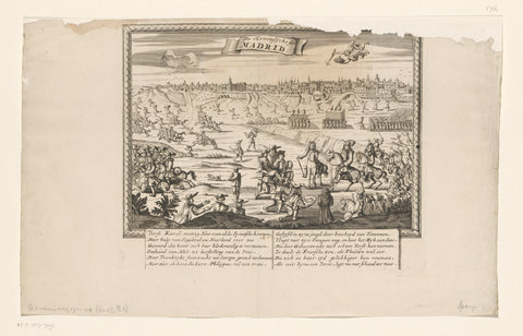 Filips V vlucht uit Madrid, 1706, anonymous, 1706 Canvas Print