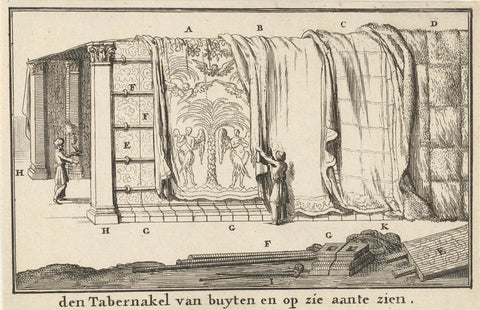 Construction of the tabernacle, Jan Luyken, 1683 Canvas Print