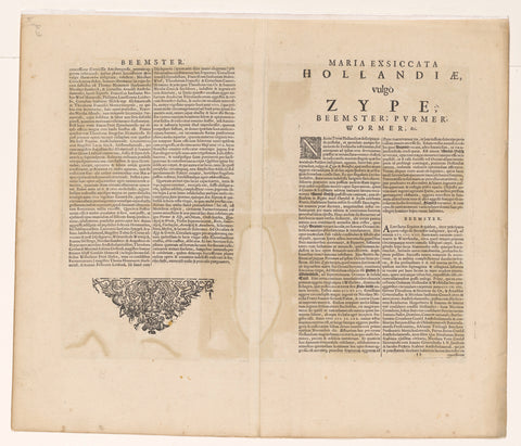 Sheet with maps of the polders of the Zijpe, Beemster, Purmer, Wormer and a map of Waterland, Pieter van der Keere, 1638 Canvas Print