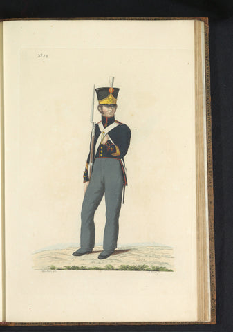 Fusilier of the Garrison Bataillon, Antoni Zürcher, 1823 Canvas Print