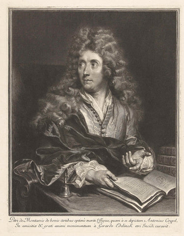 Portrait of Pierre de Montarsis, Gerard Edelinck, 1692 Canvas Print