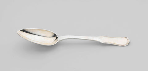 Spoon with birth inscription: Joannes de Clercq, Born den 14 Juny 1842, Hendrik Helweg, 1840 Canvas Print