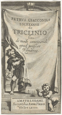 Title page for: P. Ciacconius, De triclinio, 1664, Pieter Philippe, 1664 Canvas Print