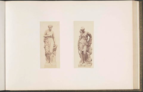 Plaster models for sculptures on the Palais du Louvre: left 