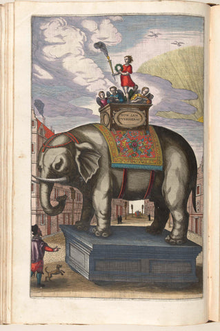 Float with an elephant, 1599, anonymous, 1599 Canvas Print