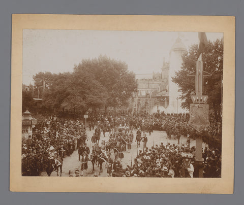 Calèche with Princess Wilhelmina and Queen Mother Emma, Frederiksplein, Amsterdam, Guy de Coral & Co., 1898 Canvas Print