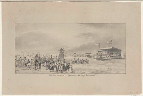 Race on the 6.en September 1844 near Zandvoort, Carel Christiaan Antony Last, 1844 Canvas Print