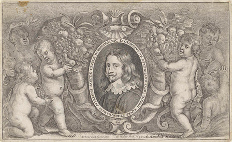 Portret van Georg von Ettenhard, Wenceslaus Hollar, 1686 - 1699 Canvas Print