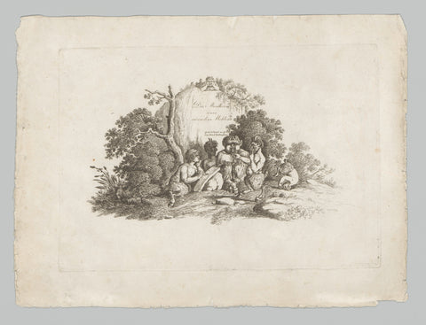 Title print for the series Adventures of a travelling painter, Friedrich Rottmann, 1788 - 1806 Canvas Print