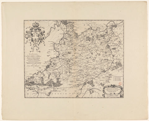 Map of the land of Aalst, anonymous, 1644 Canvas Print