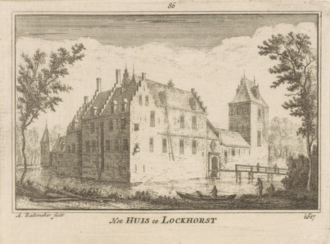 View of Lockhorst Castle, 1617, Abraham Rademaker, 1725 - 1803 Canvas Print