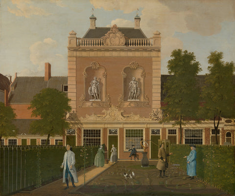 The Garden and Coach House of 524 Keizersgracht in Amsterdam, Hendrik Keun, 1772 Canvas Print