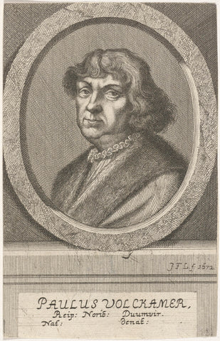 Portrait of Paul Volckamer, Johann Friedrich Leonard, 1672 Canvas Print