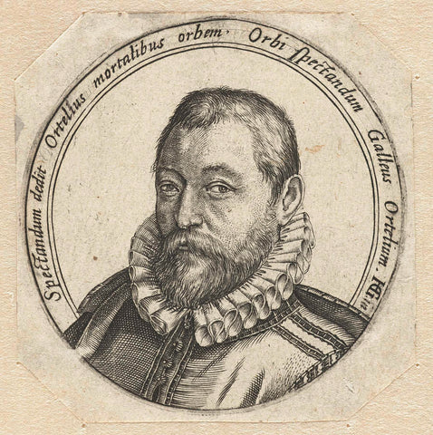 Portrait of Abraham Ortelius, Hendrick Goltzius, 1584 - 1588 Canvas Print