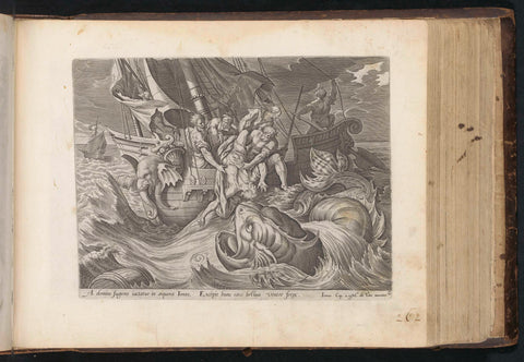 Jonah Thrown Overboard, Antonie Wierix (III), 1646 Canvas Print