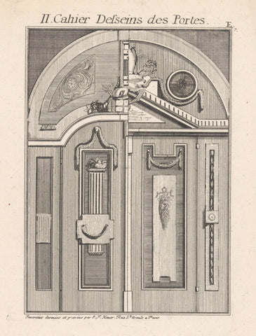 Door with arched field, Johann Thomas Hauer, 1781 Canvas Print