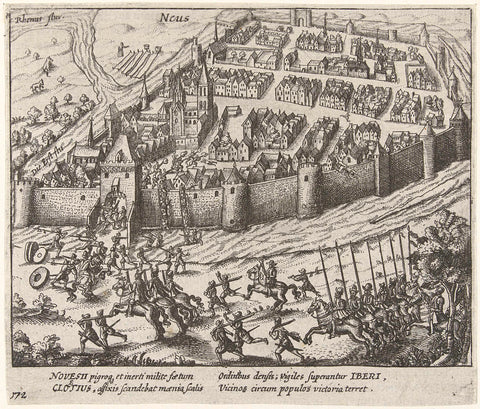 Intake of Neuss, 1585, anonymous, 1613 - 1615 Canvas Print