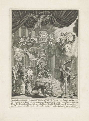 Allegory on the installation of William V as hereditary stadtholder, 1766, Noach van der Meer (II), 1766 Canvas Print