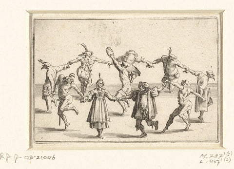 Rondedans, Jacques Callot, 1621 Canvas Print