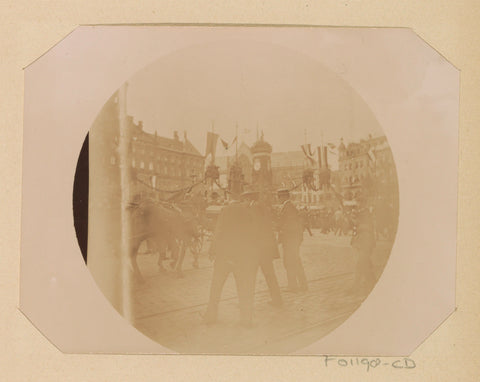 View of dam square during the visit of Emperor Wilhelm II of Germany, Johanna Margaretha Piek (attributed to), 1891 Canvas Print