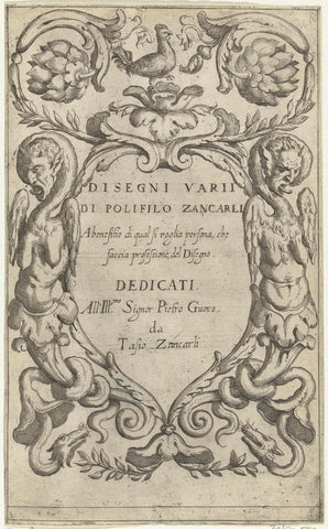 Titelblad: Disegni varii, Odoardo Fialetti, c. 1625 Canvas Print