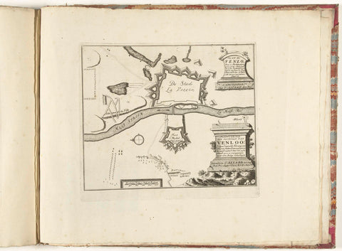 Map of Venlo, ca. 1701-1713, Abraham Allard, 1702 - 1714 Canvas Print