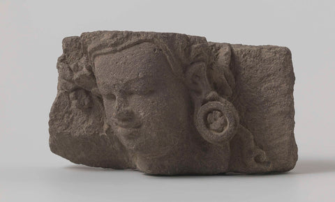 Fragment of a relief, anonymous, 800 - 900 Canvas Print