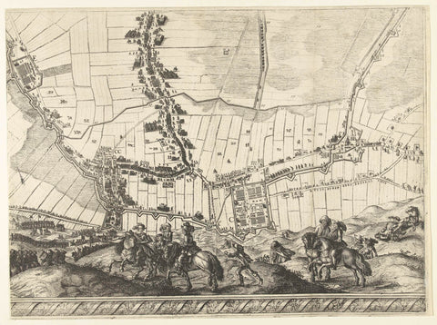 Siege of Breda (leaf in the middle), 1637, Balthasar Florisz. of Berckenrode, 1637 Canvas Print