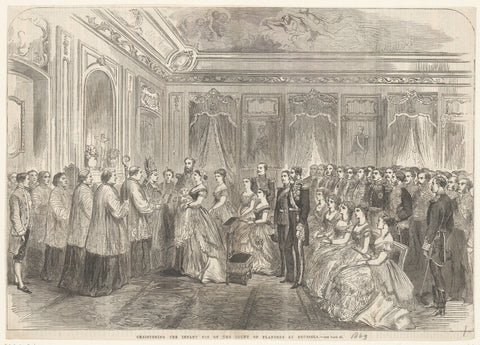 Baptism of Prince Baudouin, 1869, anonymous, 1869 Canvas Print